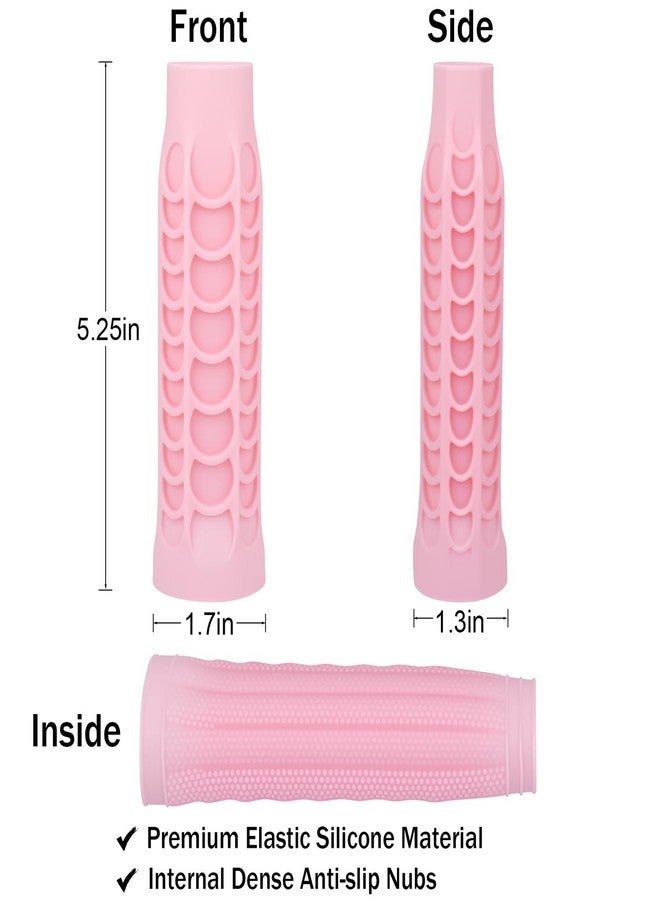 Auerllcy Silicone Pickleball Paddle Grip Cover | Non-Slip Shock Absorbing Handle Sleeve | Anti-Twist Internal Texture with Easy-Install Strips for Enhanced Control & Sweat Resistance (Pink) - Image 2