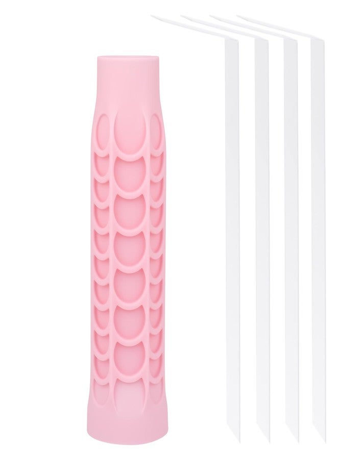 Auerllcy Silicone Pickleball Paddle Grip Cover | Non-Slip Shock Absorbing Handle Sleeve | Anti-Twist Internal Texture with Easy-Install Strips for Enhanced Control & Sweat Resistance (Pink) - Image 1