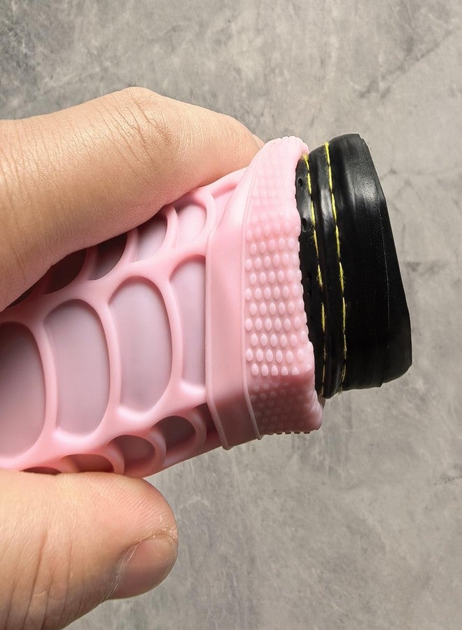 Auerllcy Silicone Pickleball Paddle Grip Cover | Non-Slip Shock Absorbing Handle Sleeve | Anti-Twist Internal Texture with Easy-Install Strips for Enhanced Control & Sweat Resistance (Pink) - Image 3