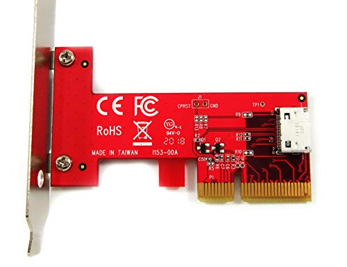 Ableconn PEX-OL153 PCIe OCuLink SFF-8612 Adapter Card - PCI Express 4.0 4-Lane Card - Oculink to PCIe - Image 3