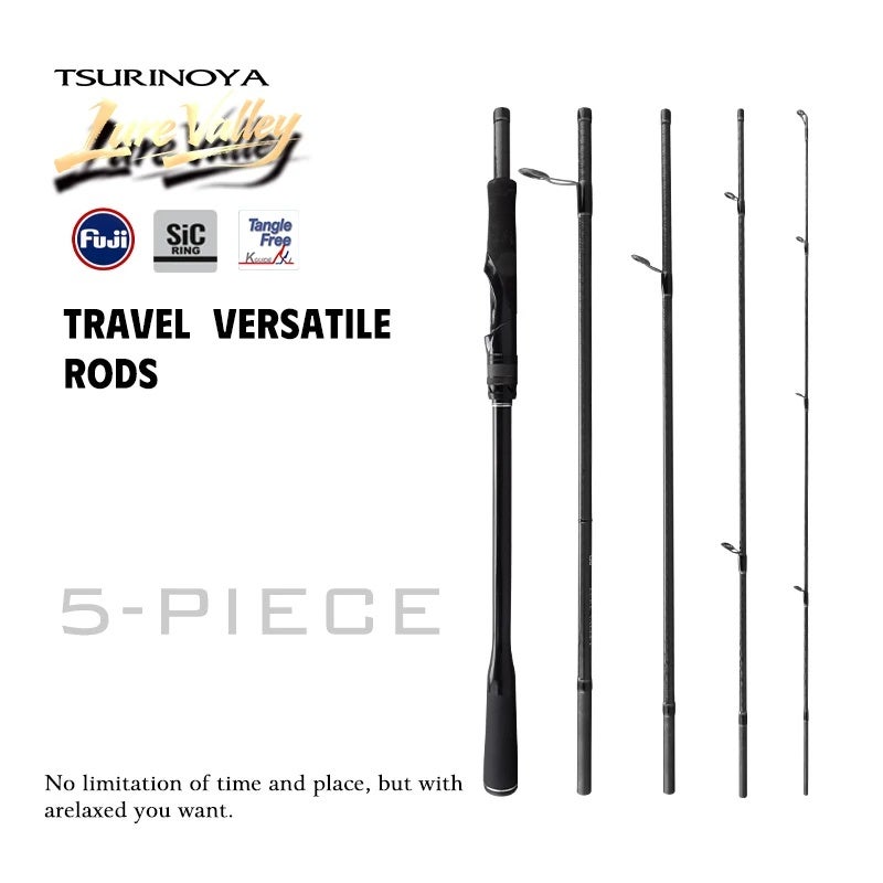 Tsurinoya Lure Valley 5 Section Spinning Casting Fishing Rod 1.98/2.08/2.21/2.44/2.7m Fuji A+sic Guide RF Action Travel Bass Rod, 2.08m C6105ML - Image 2