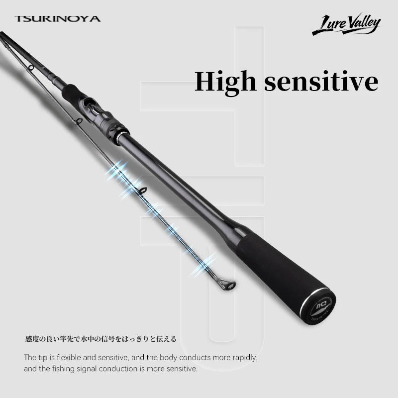 Tsurinoya Lure Valley 5 Section Spinning Casting Fishing Rod 1.98/2.08/2.21/2.44/2.7m Fuji A+sic Guide RF Action Travel Bass Rod, 2.08m C6105ML - Image 5