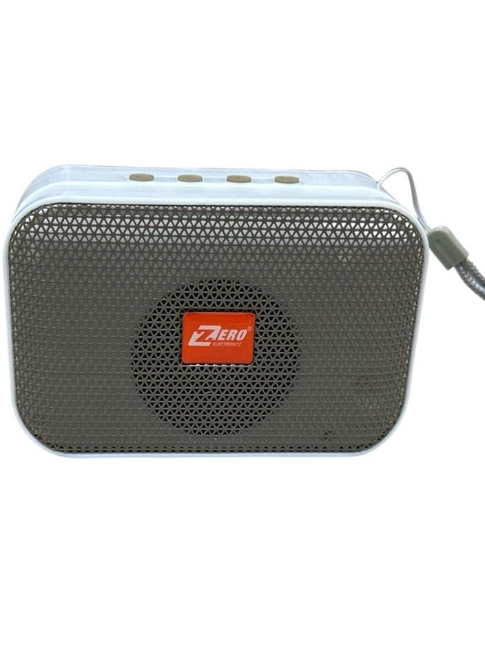 زيرو مكبر صوت محمول بتقنية البلوتوث من زيرو Z112 يدعم بطاقة الذاكرة ويو إس بي - رمادي- أبيض - Image 1