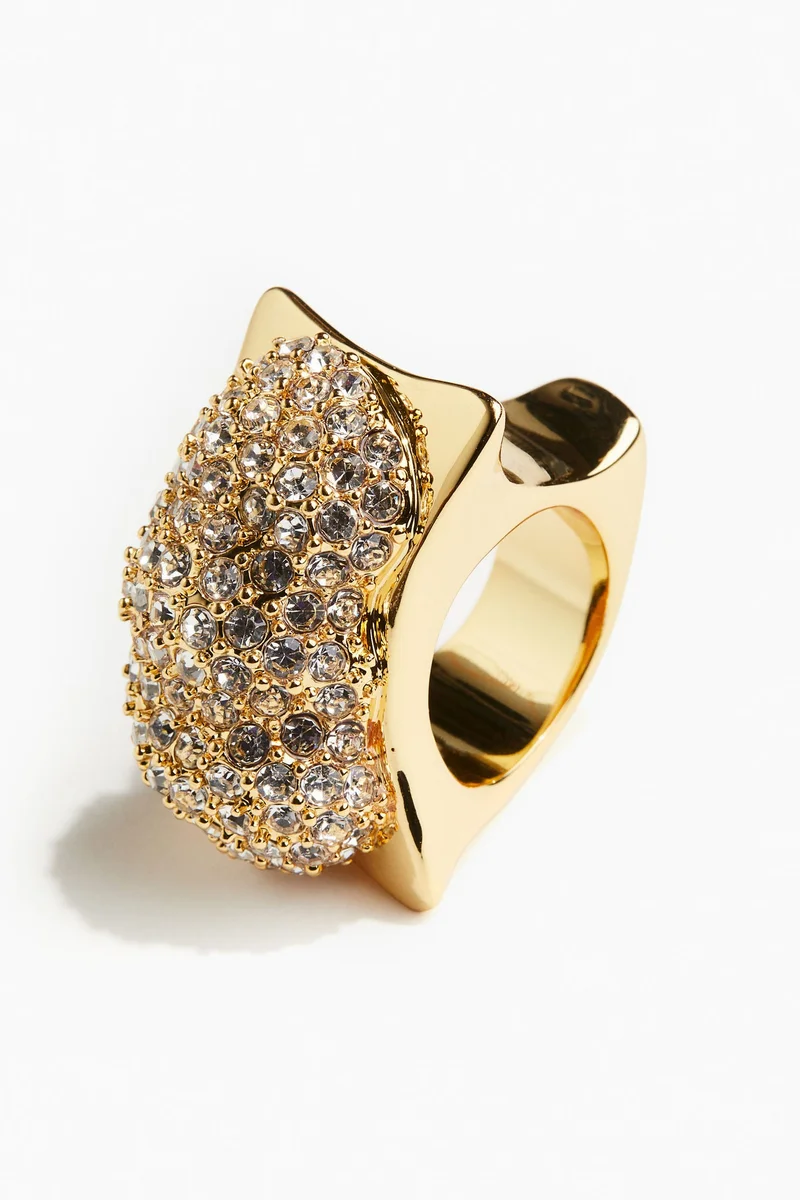 اتش اند ام Chunky Rhinestone-Embellished Ring