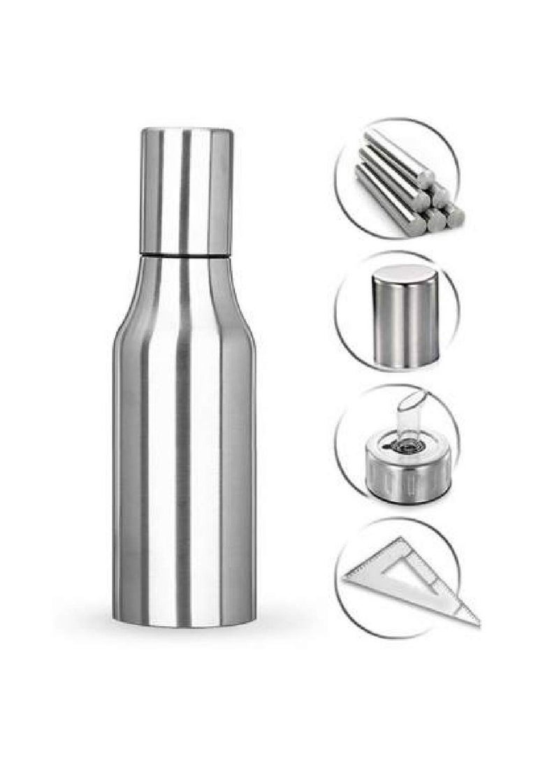 Kmart KHODIYAR Stainless Steel Cooking Oil Dispenser Oil Nozzle Dropper Container Dust Leak Proof Oil Bottle PourerOil Pot with Sharp FinishVinegar Dispenser Set of 1 500 Ml  - Image 4