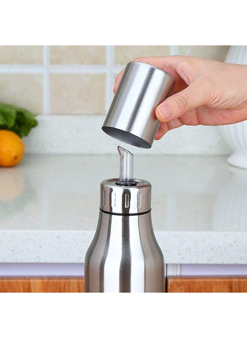 Kmart KHODIYAR Stainless Steel Cooking Oil Dispenser Oil Nozzle Dropper Container Dust Leak Proof Oil Bottle PourerOil Pot with Sharp FinishVinegar Dispenser Set of 1 500 Ml  - Image 5