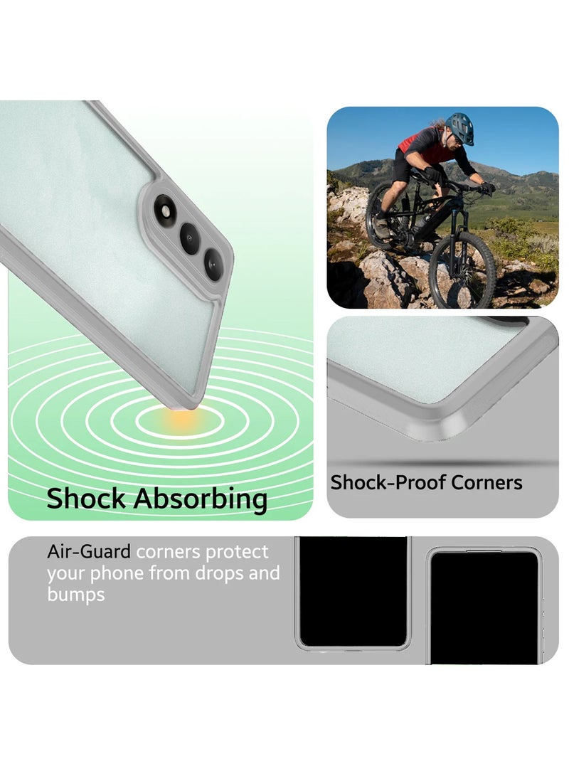 Wtech OnePlus Nord 5 / OnePlus Ace 5 Ultra 5G 2025 Hybrid TPU Silicone with Raised Armour Bumpers Slim Case Cover (MCAPSA) - Clear/Grey - Image 3