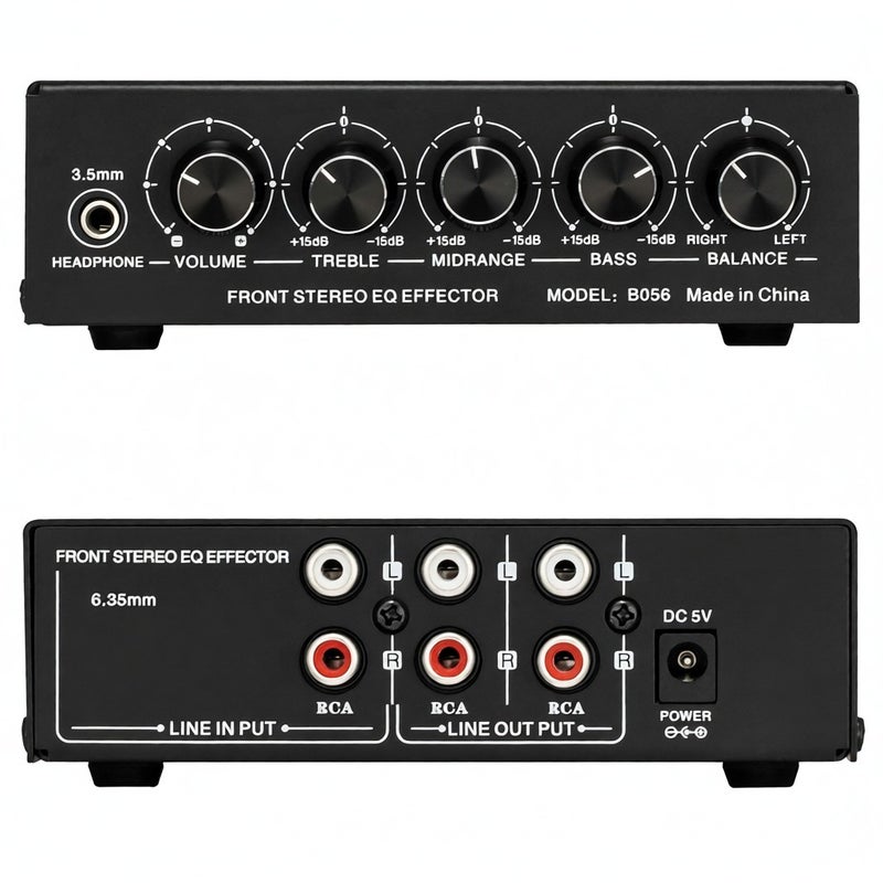Stereo Preamplifier Preamp Stereo Toner High/Medium/Bass Adjuster 3-Channel Sound Mixer - Image 4