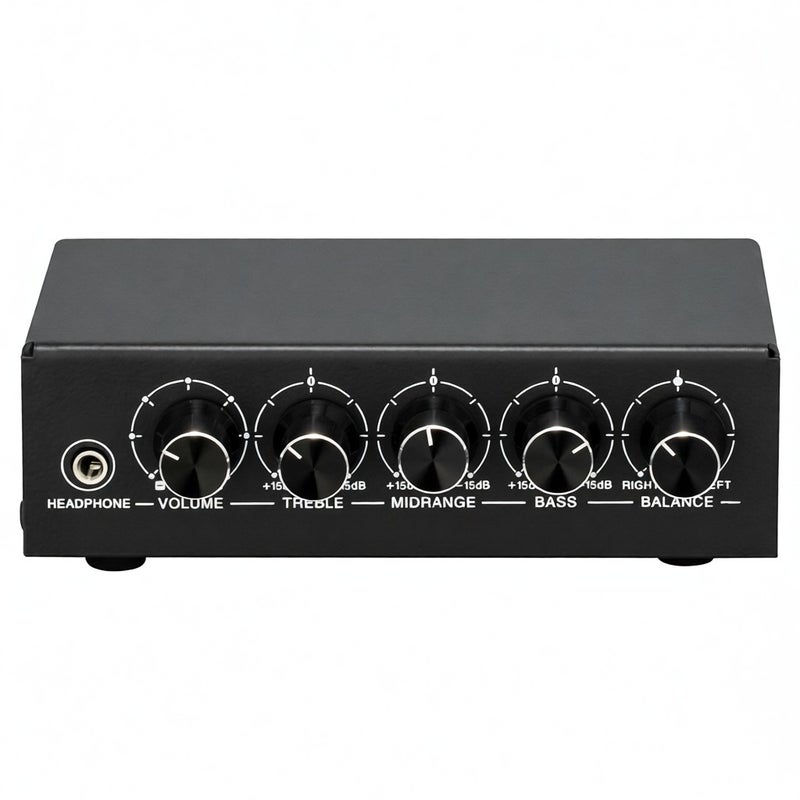 Stereo Preamplifier Preamp Stereo Toner High/Medium/Bass Adjuster 3-Channel Sound Mixer - Image 1