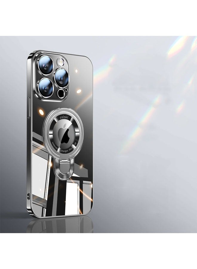 general For iPhone 16ProMax/16Pro/16Plus/16 Ultra Slim Magnetic Stand Phone Case, Plated PC Full Cover Drop Case