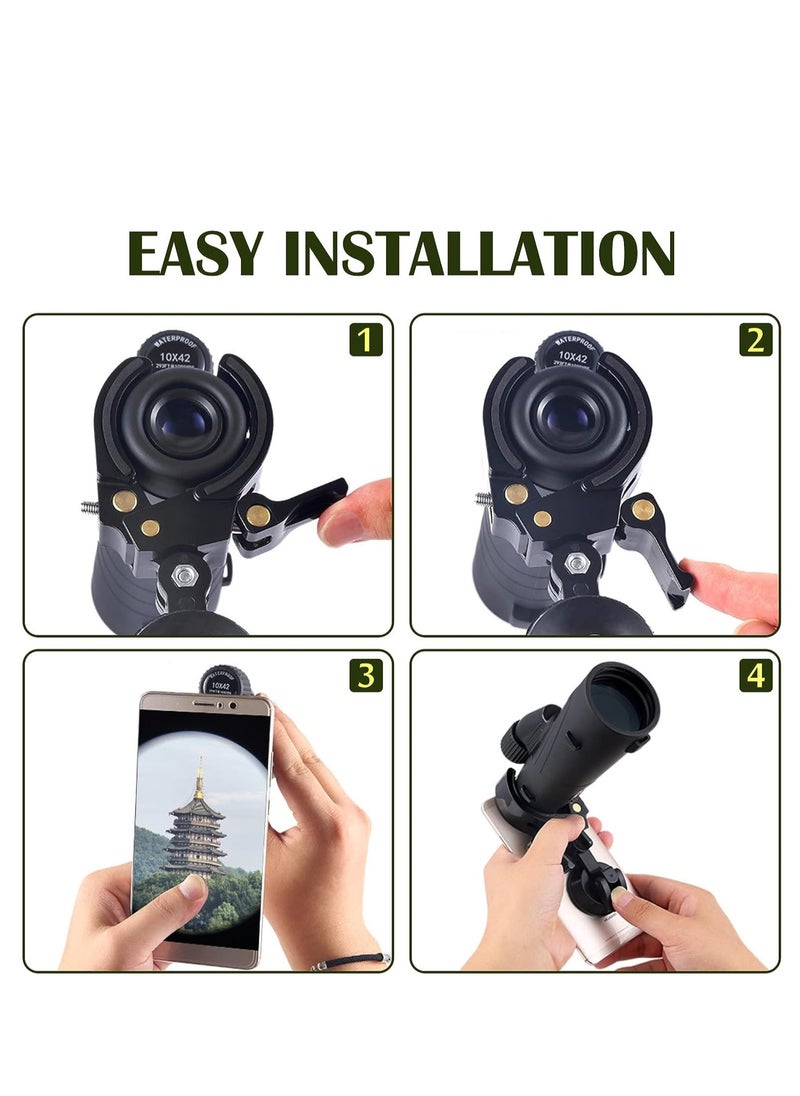 SYOSI - Telescope Phone Adapter, Mobile Device Holder, Work for Spotting Scope, Telescope, Microscope, Monocular, Binocular, for iPhone, Samsung, Record Nature and The World (Suction Cup) - Image 1