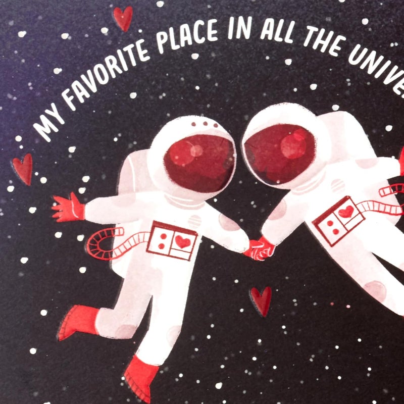 Hallmark Valentine's Day Card for Significant Other - Favorite Place in The Universe, Astronauts - Image 4