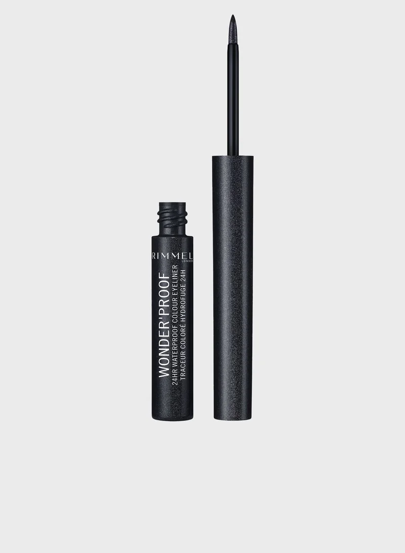 RIMMEL LONDON Rimmel Wonder'Proof 24HR Colour Eyeliner – 006 – Sparkly Anthracite, 6.7g