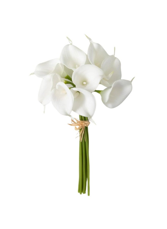 Sullivans - Sullivans Artificial Calla Lily Bouquet Stem 15" H White, Everyday Home Decor, Artificial Plants Indoor, Artificial Greenery, Room, Kitchen, Office, & Bathroom Décor, Fake Plants - Image 1