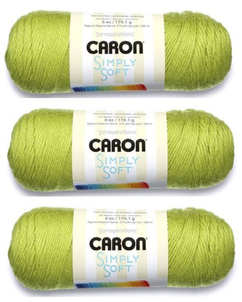 Caron Simply Soft Yarn Solids 3Pack Chartreuse H9700397713