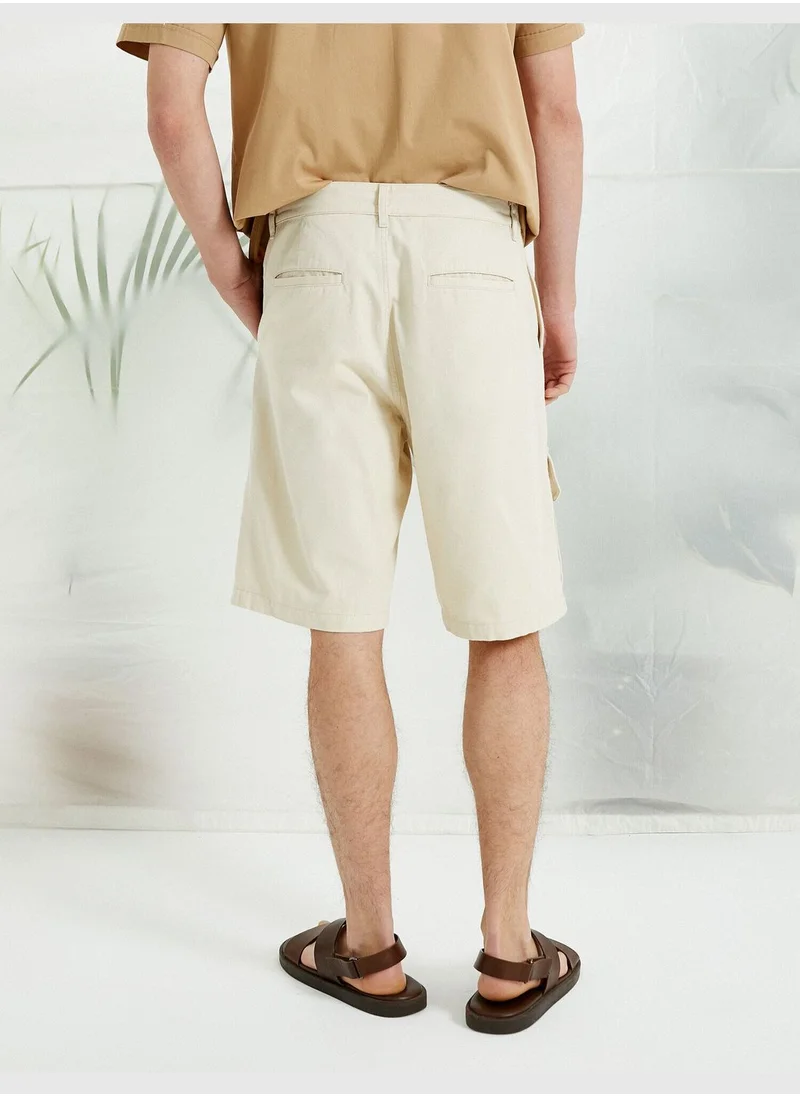 KOTON Buttoned Cargo Shorts