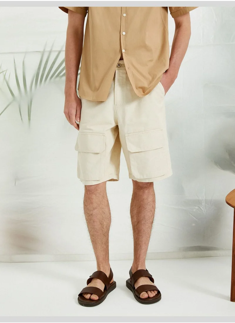 KOTON Buttoned Cargo Shorts