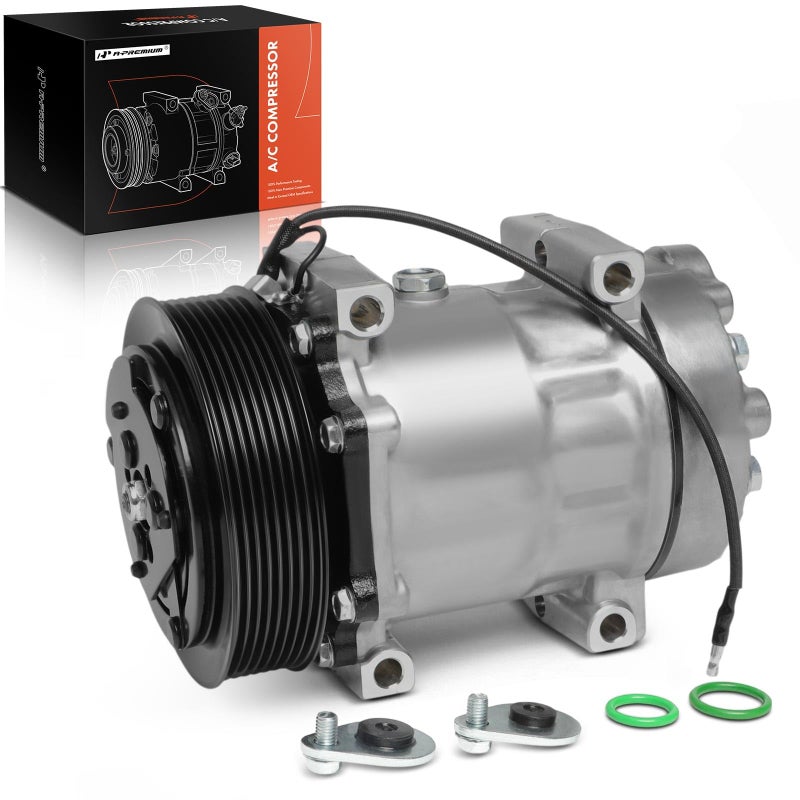 A-Premium APremium Air Conditioner AC Compressor with Clutch Compatible with Volvo FH12 FH16