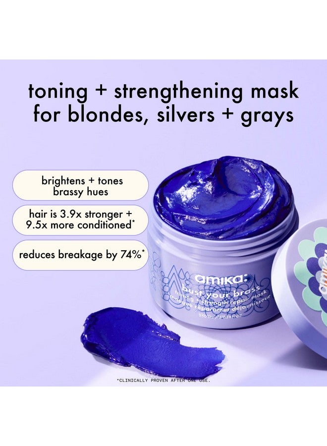 amika bust your brass toning + strength repair mask, 250ml - Image 2