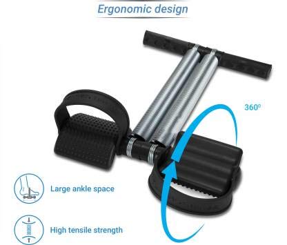 Shopeleven Professional Highly Elastic Steel Double Spring | Multipurpose Tummy Trimmer Ab Exerciser | Waist Exerciser | Abdominal Workout for Men & Women | belly fat exercise | Tummy fat burner | Home Gym Workout Equipment | Fitness Accessories (Pack of 1) Red - Image 2