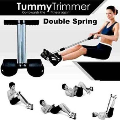Shopeleven Professional Highly Elastic Steel Double Spring | Multipurpose Tummy Trimmer Ab Exerciser | Waist Exerciser | Abdominal Workout for Men & Women | belly fat exercise | Tummy fat burner | Home Gym Workout Equipment | Fitness Accessories (Pack of 1) Red - Image 4