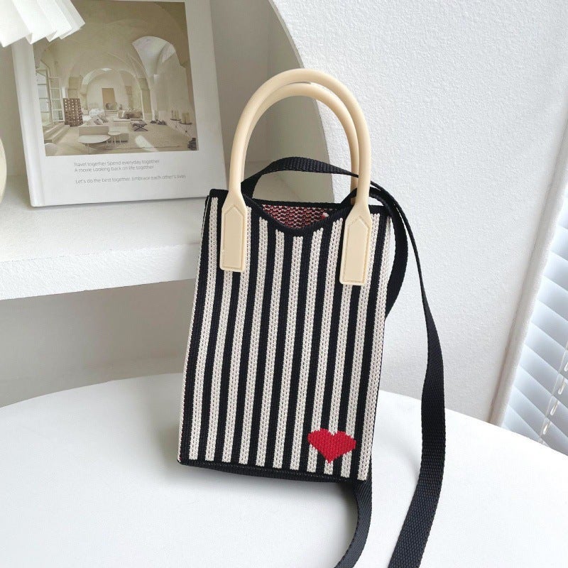 Niche Design Crossbody Mobile Phone Bag, Gift Bag, Knitted Mini Coin Dustproof Women'S Shoulder Mobile Phone Crossbody Bag - Image 3