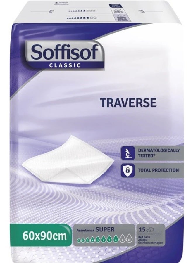 Soffisof Classic Incontinence Pad 8 Drops 60 X 90 15 Pieces - Image 1