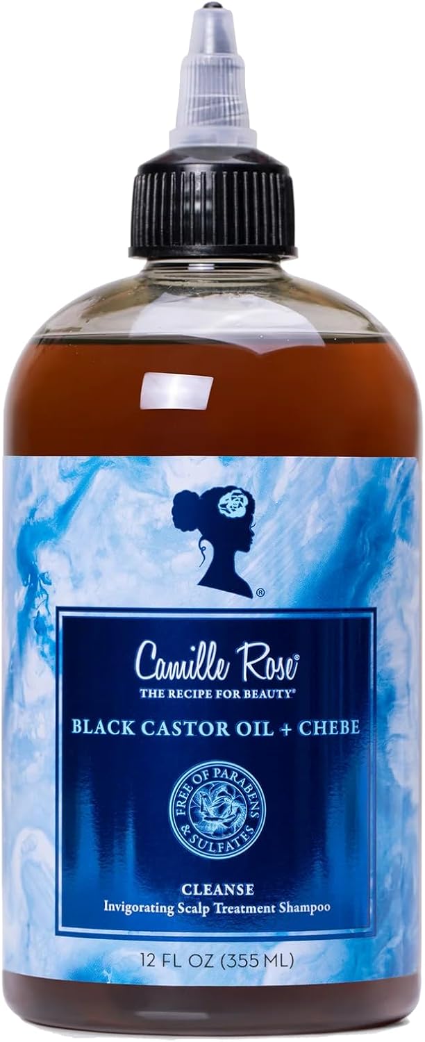 MCAMILLE ROSE Black Castor Oil Chebe Cleanse Invigorating scalp treatment shampoo 12oz 355ml