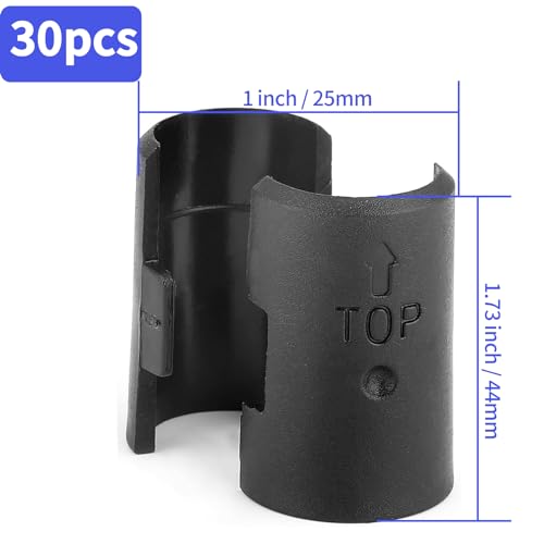 Seimneire 30 Pack Black Wire Shelf Clips 1 inch Wire Shelf Clips, Plastic Shelving Clips Shelf Lock Clips Round Plastic Clips, Shelf Support Clips for Wire Shelving System (15 Pairs) - Image 3