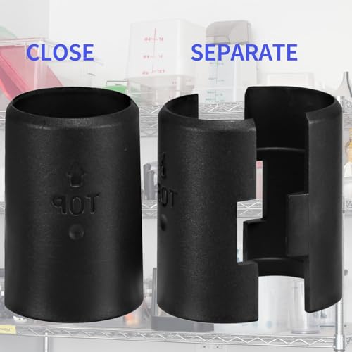Seimneire 30 Pack Black Wire Shelf Clips 1 inch Wire Shelf Clips, Plastic Shelving Clips Shelf Lock Clips Round Plastic Clips, Shelf Support Clips for Wire Shelving System (15 Pairs) - Image 4