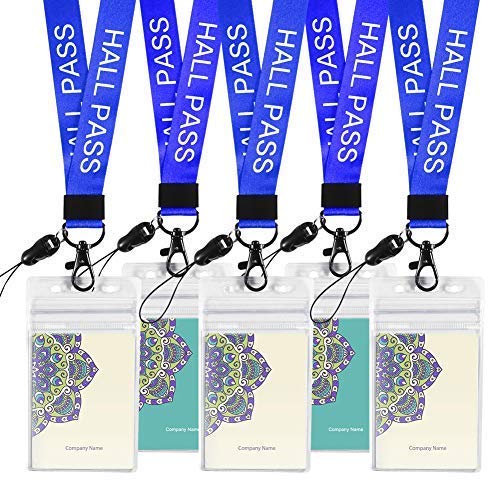 Melife 6 Pack Hall Pass Lanyards, School Passes for Classroom, hallpass for Bathroom, Library, Office. Blue - Image 4