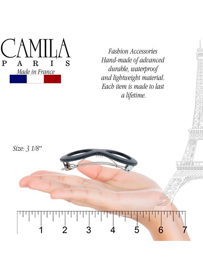 CAMILA Paris Cp3275 French Hair Barrette Clip For Girls Handmade Blue Strong Hold Grip Hair Clips For Women No Slip And Durable Styling Girls Hair Accessories Made In France - Image 4
