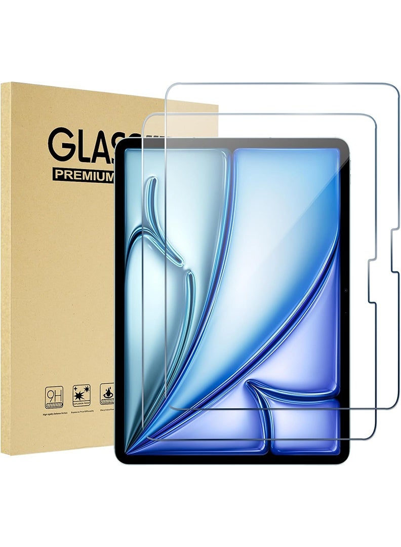 Theodor 2 Pack Screen Protector for Apple iPad Air 11‑inch (M2) 9H Hardness Tempered Glass, Bubble Free Easy Installation, Full Coverage And Anti Scratch Case Friendly- Clear - Image 1