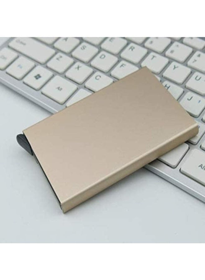Aluminum RFID Blocking Wallet, Slim Metal Credit Card Holder Hard Case, Compact Card Organizer, 11 x 6 cm -silver - Image 2