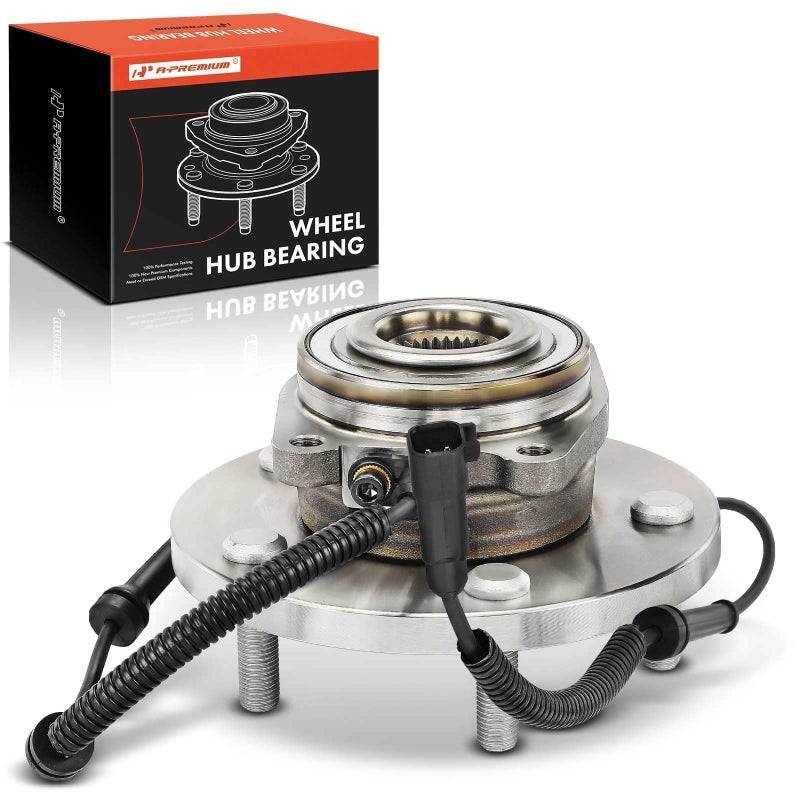 A-Premium Front Wheel Bearing and Hub Assembly with ABS & 5-Lug Compatible with Dodge Grand Caravan 2008-2020, Chrysler Town & Country 2008-2016, VW Routan 2009-2014 - Image 1