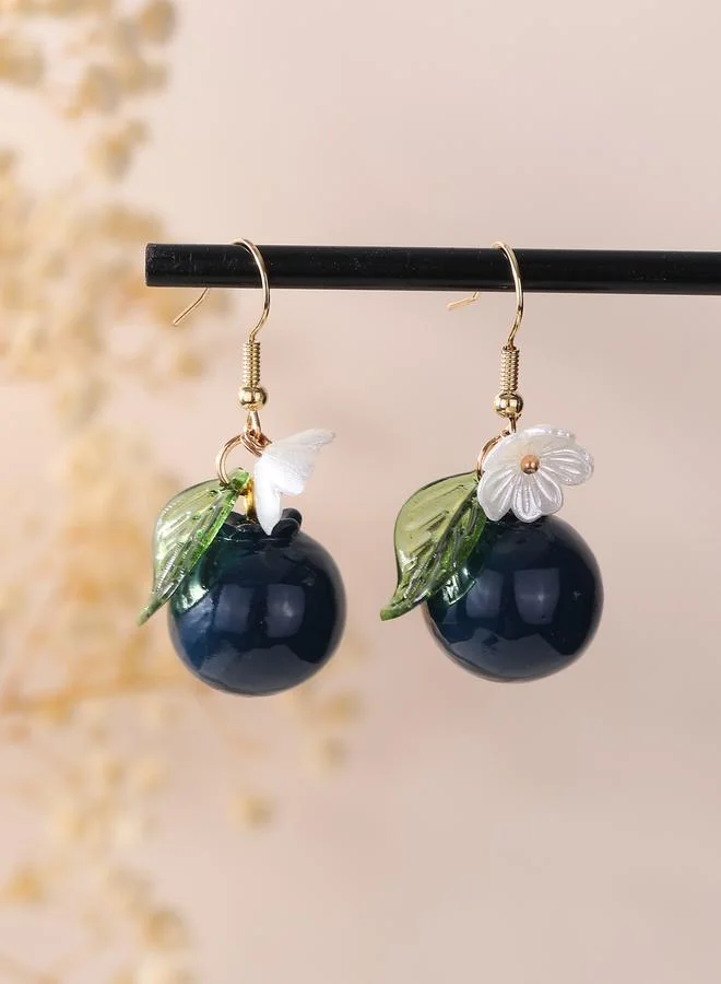 Take Two  Girls Berry Drop Earrings with Floral Accent for Women | Best Price UAE