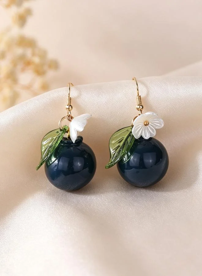 Take Two  Girls Berry Drop Earrings with Floral Accent for Women | Best Price UAE