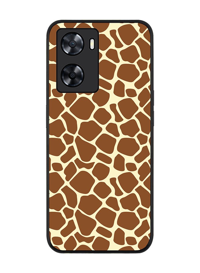Stylizedd Rugged Black edge case for OnePlus Nord N20 SE Slim fit Soft Case Flexible Rubber Edges Anti Drop TPU Gel Thin Cover - Somali Giraffe Skin Print - Image 1