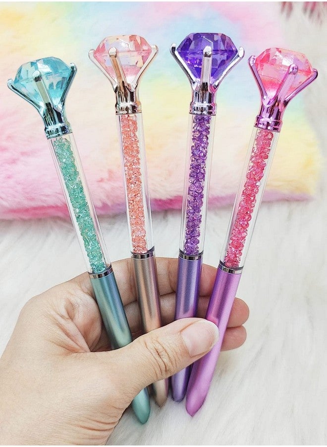 Tera13 Pen For Girls (4 Pcs) Diamond Crystal Pen For Girls, Pen For School, Pen For Stationary Items, Stylish Pen For Kids, Return Gifts For Kids - Image 4
