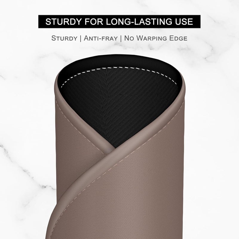 Hsurbtra Mouse Pad, Premium-Textured Small Round Mousepad 8.7 x 8.7 Inch, Stitched Edge Anti-Slip Waterproof Rubber Mouse Mat, Pretty Cute Mouse Pad for Office Home Gaming Laptop Men Women Kids (Dark Brown) - Image 4