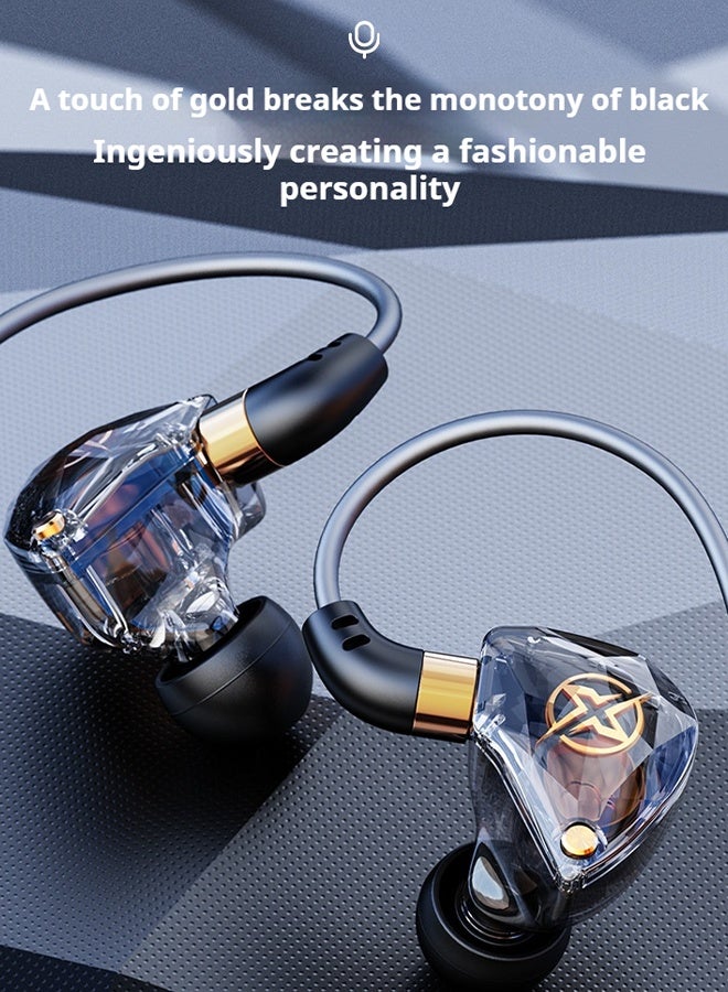 Intelligent Noise Cancelling, Gaming, Sports, Hi-Fi Stereo In-Ear Wired Headphones ,For Samsung Galaxy S20 S21 S22 S23 S24 FE Ultra Apple IPhone 15 Pro Max IPad - (Red)