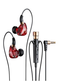 Intelligent Noise Cancelling, Gaming, Sports, Hi-Fi Stereo In-Ear Wired Headphones ,For Samsung Galaxy S20 S21 S22 S23 S24 FE Ultra Apple IPhone 15 Pro Max IPad - (Red)