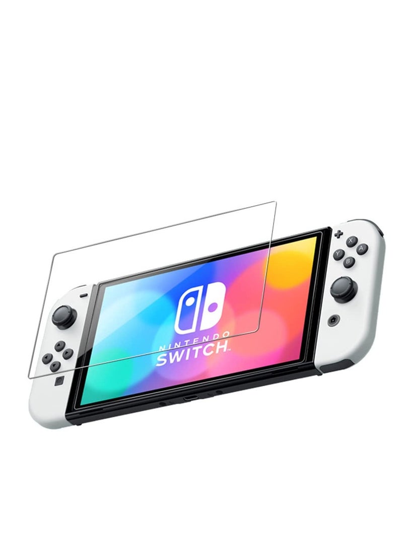 1 Pcs Screen Protector Compatible with Nintendo Switch OLED 9H Hardness Tempered Glass Protective Film Scratch Resistant Anti-Fingerprint Crystal Clear  - Image 1