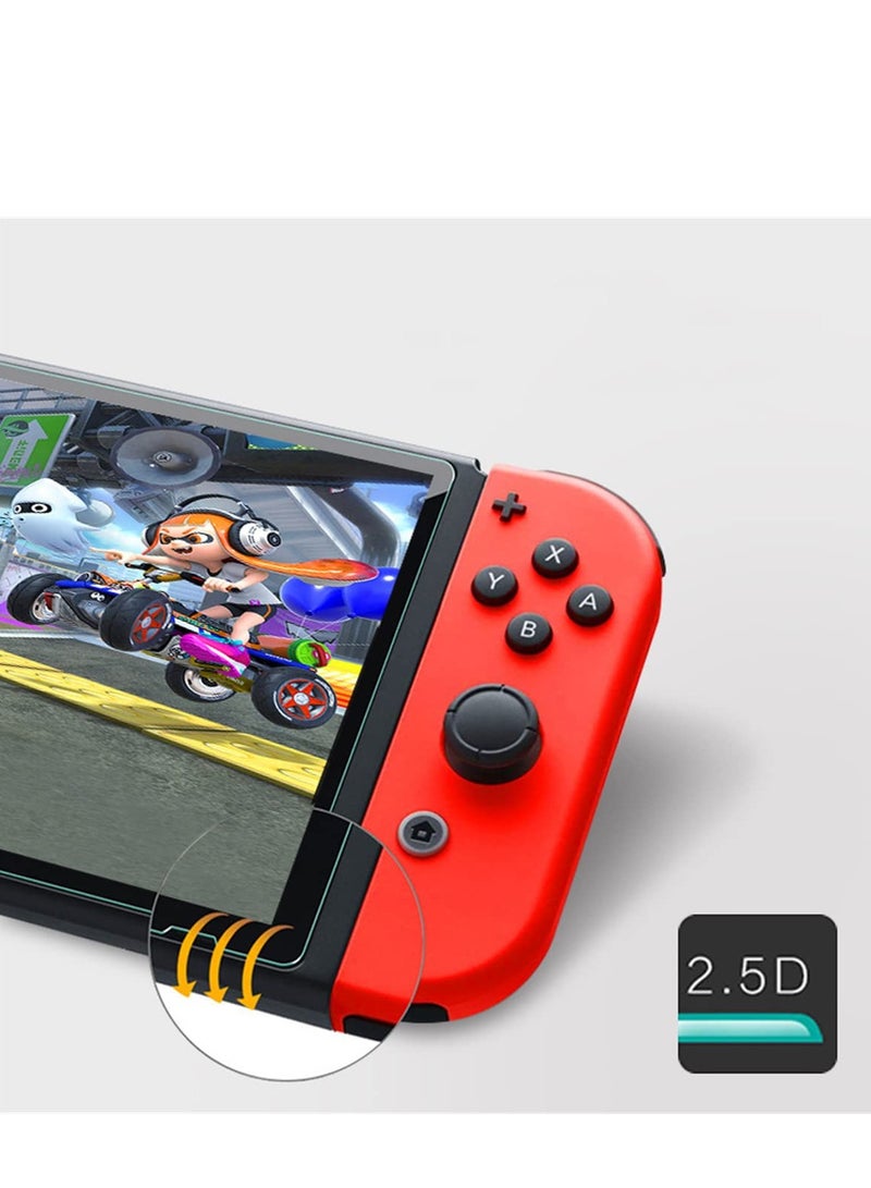 1 Pcs Screen Protector Compatible with Nintendo Switch OLED 9H Hardness Tempered Glass Protective Film Scratch Resistant Anti-Fingerprint Crystal Clear  - Image 5