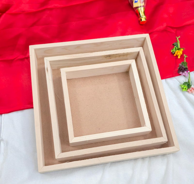 VRB Dec 3 Pcs Gift Box/Gift boxes for Gifting/Pinewood Boxes/Birthday Gift Packing Box/hamper box for Gift Hamper Gifting Boxes and Wedding Decoration Purpose (Design : 1) - Image 5