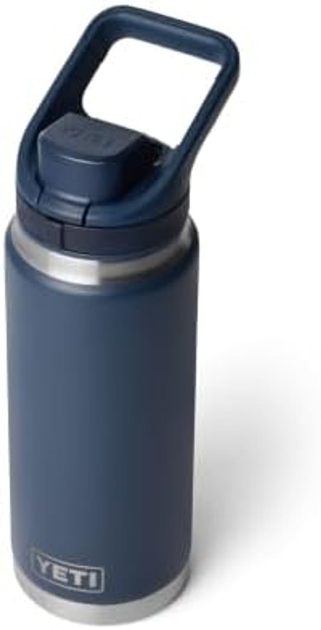 YETI Rambler 26 oz Water Bottle with Flip Chug Cap, Navy - Image 3