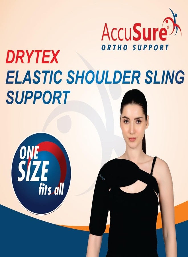 AccuSure Shoulder Support Double Lock Neoprene Adjustable Stretch Strap Brace Support Medical Posture Compression Shoulder Pad, Universal Right side, 1 Unit - Image 2