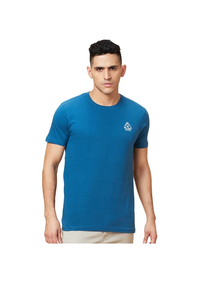 Being Human Mens Deep Teal Round Neck Short Sleeve T-Shirt
