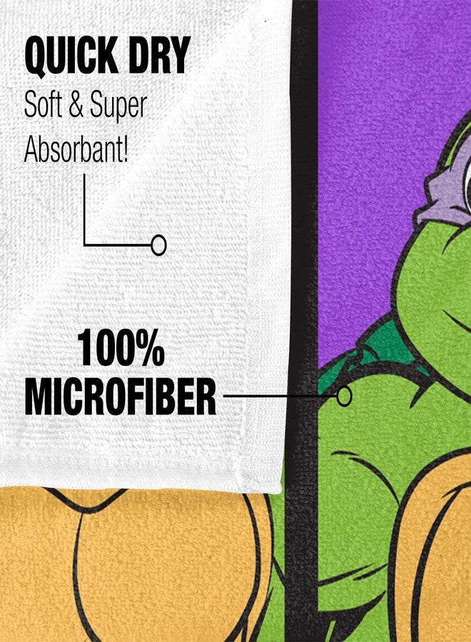LOGOVISION Teenage Mutant Ninja Turtles TMNT Turtle Tiles Beach Towel, 30"x60" - Image 4