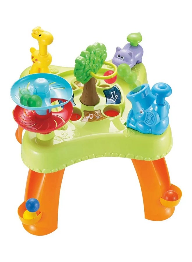 Activity Ball Run Table, Activity Toys Table for Babies & Toddlers, Includes rewarding music, 4 flashing flights, 7 Colourful balls, 2 levels ball drop and an on/off switch, Best Gift toys for 12+ months.